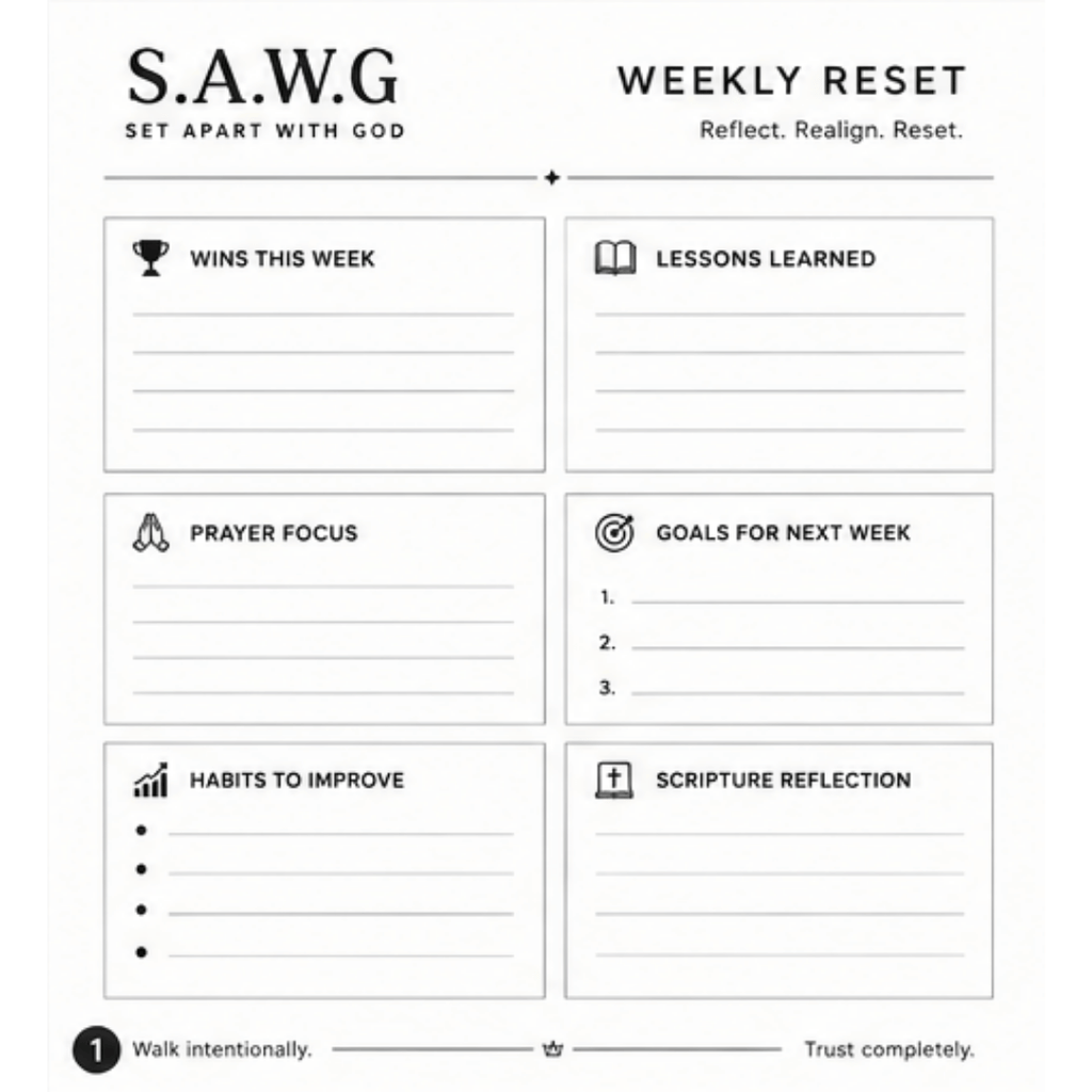 S.A.W.G - Set Apart With God Journal