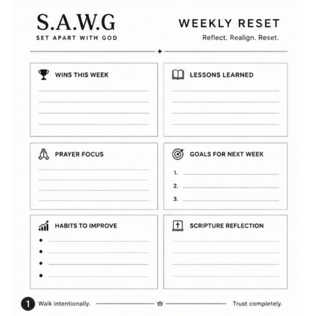 S.A.W.G - Set Apart With God Journal