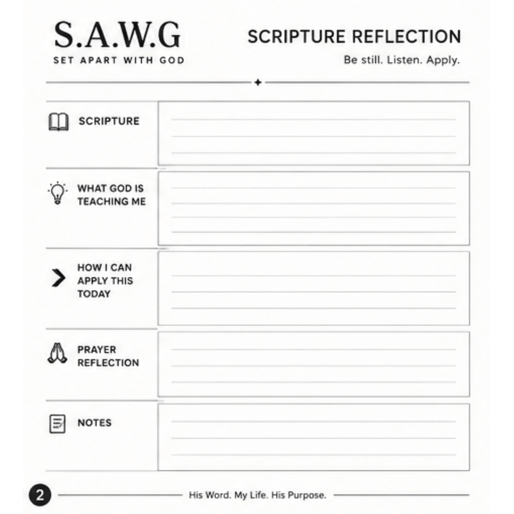 S.A.W.G - Set Apart With God Journal