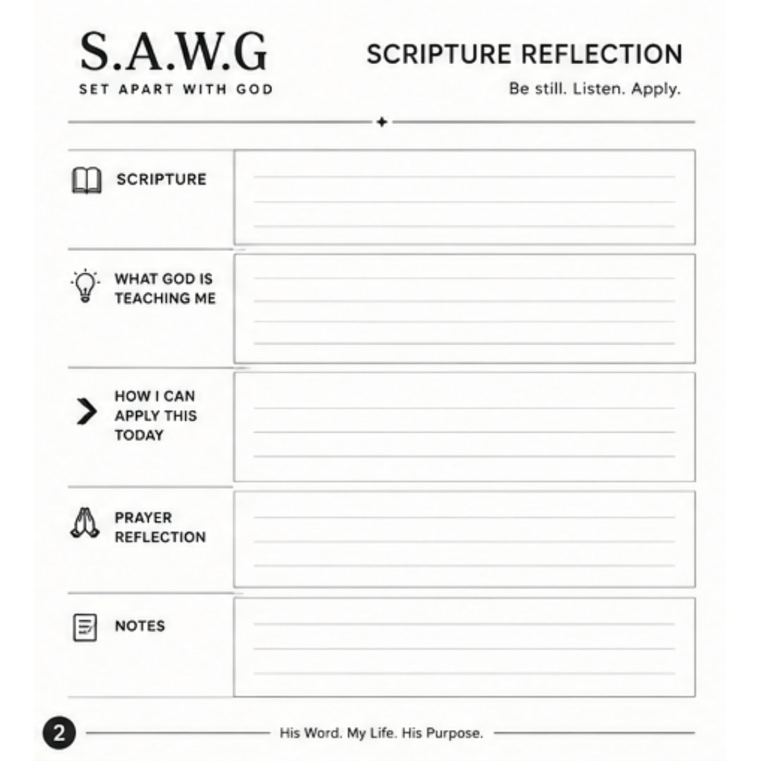 S.A.W.G - Set Apart With God Journal