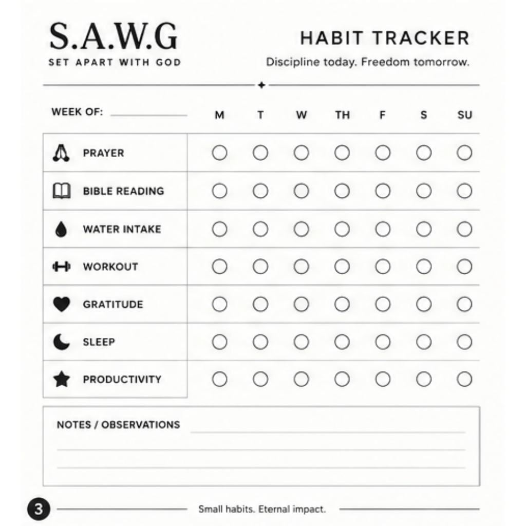 S.A.W.G - Set Apart With God Journal