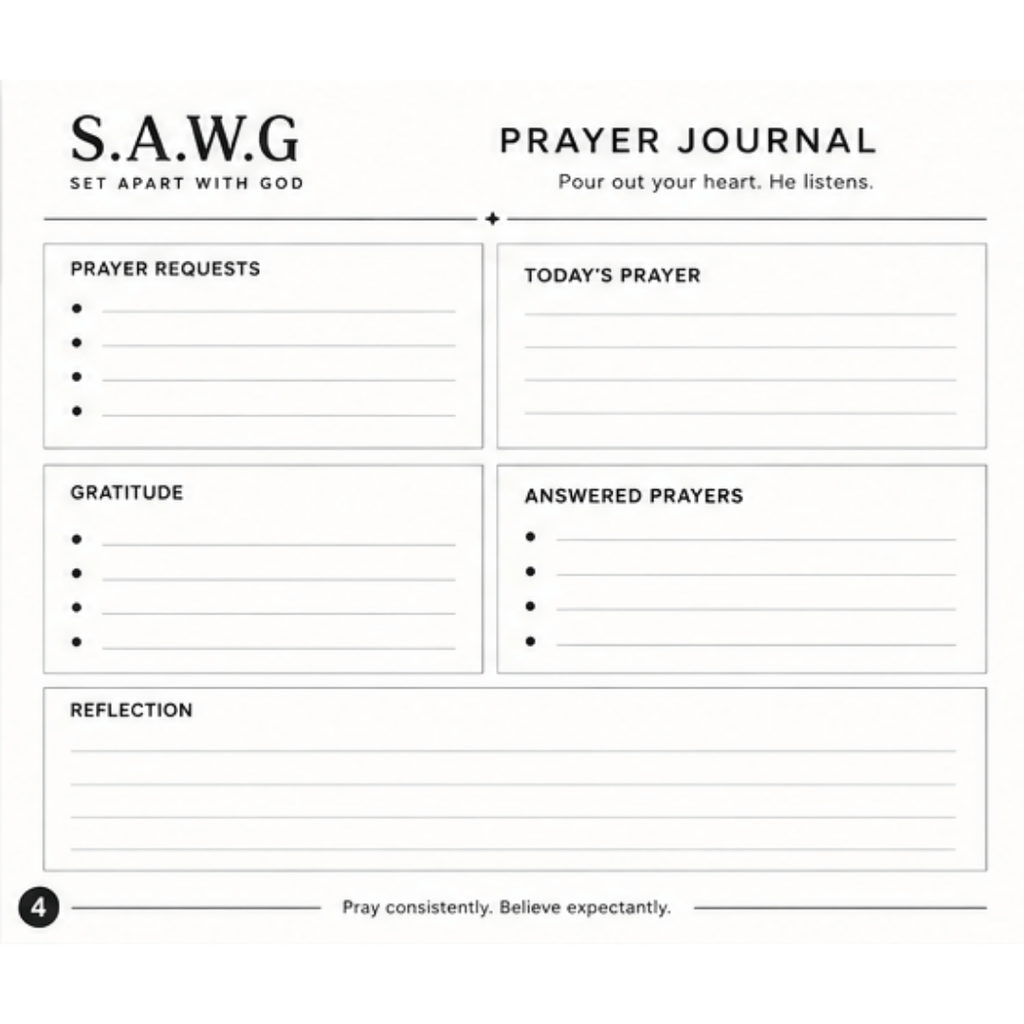 S.A.W.G - Set Apart With God Journal