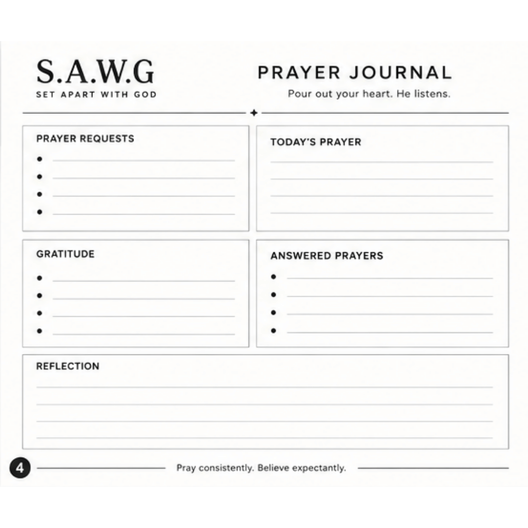 S.A.W.G - Set Apart With God Journal