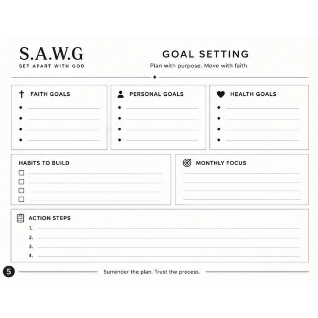 S.A.W.G - Set Apart With God Journal