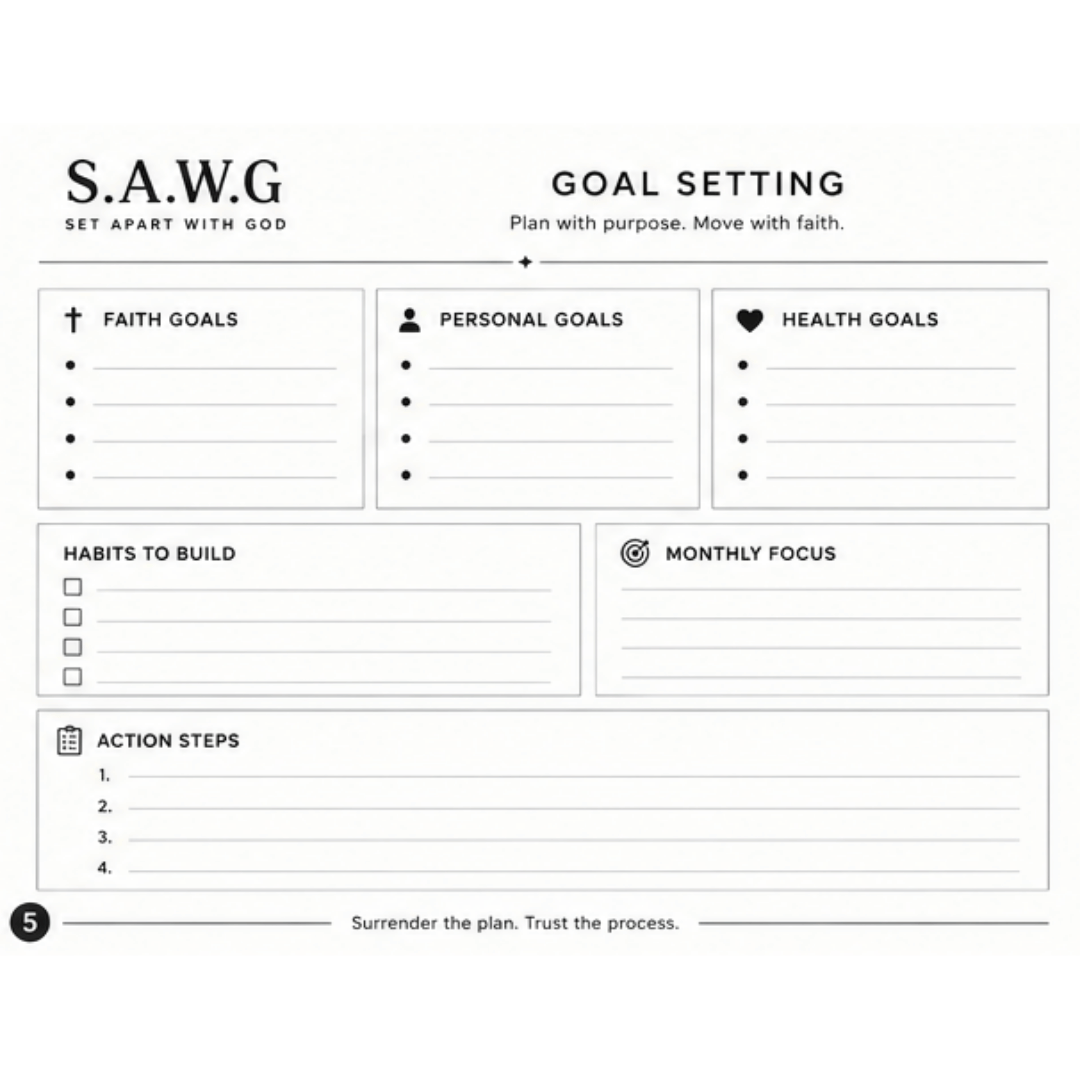 S.A.W.G - Set Apart With God Journal